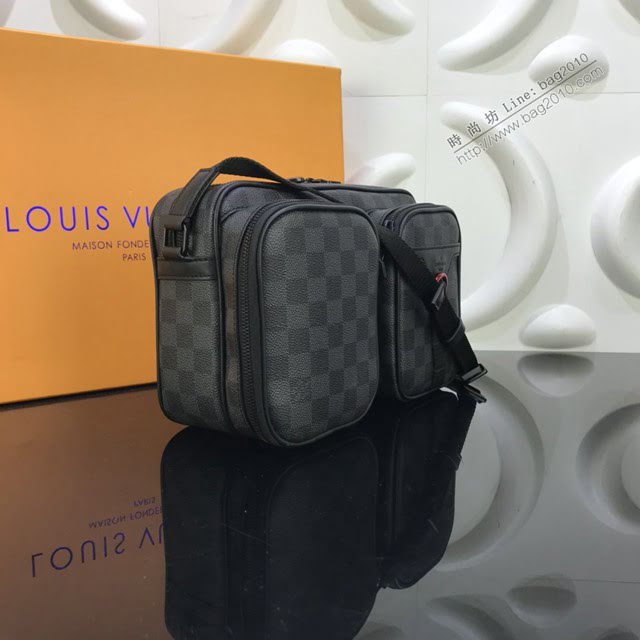LV包包 LV新款男包 N40280  Utility郵差包 LV棋盤格肩背斜挎男包  ydh3691
